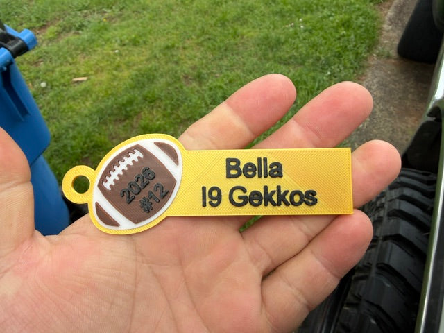 Football Sports Bag Name Tag