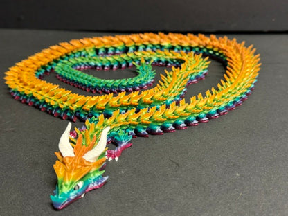 Giant Rainbow Articulated Dragon – 4ft 2in Long