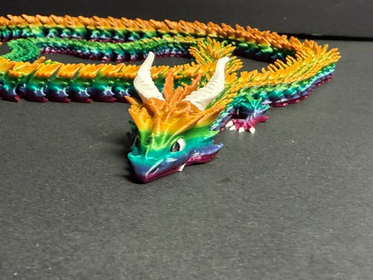 Giant Rainbow Articulated Dragon – 4ft 2in Long