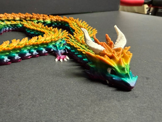 Giant Rainbow Articulated Dragon – 4ft 2in Long