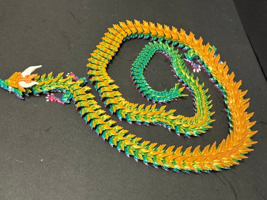 Giant Rainbow Articulated Dragon – 4ft 2in Long